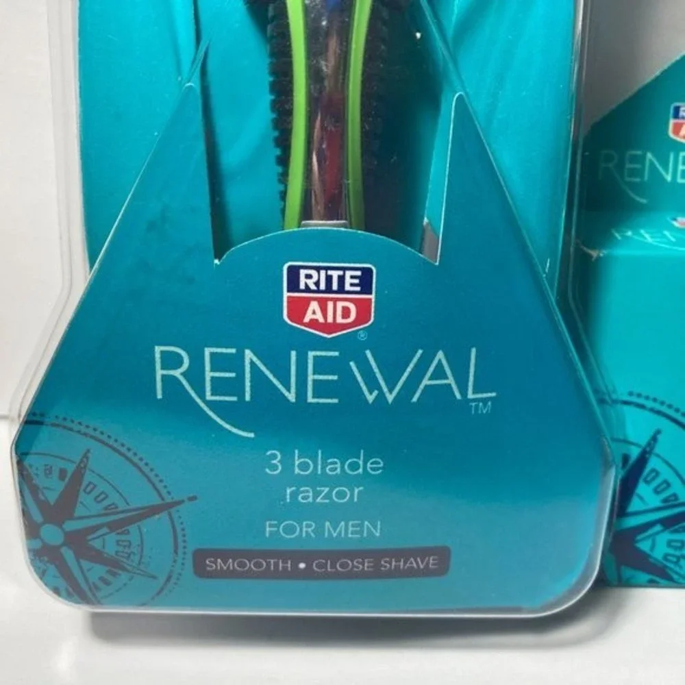 Rite Aid Renewal 3 Blade Razor for Men w/8 Refills